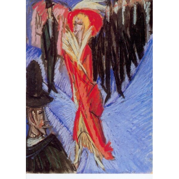 Ernst Ludwig Kirchner. Straße mit roter Kokotte, 1914