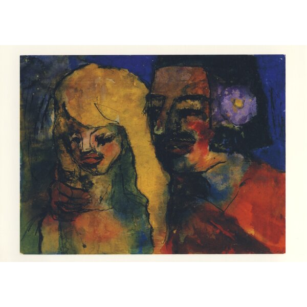 Emil Nolde. Geschmücktes Paar, Aquarell 1931/35