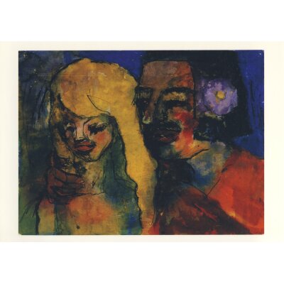 Emil Nolde. Geschmücktes Paar, Aquarell 1931/35