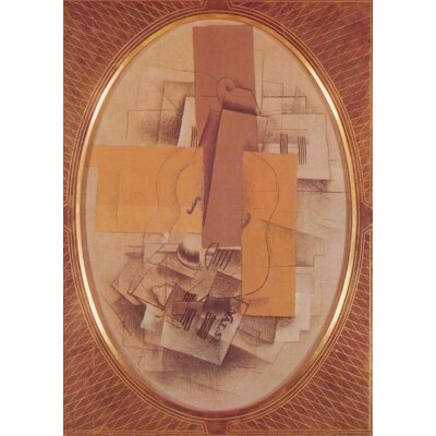 Braque, Georges. Glas, Violine und Noten, 1912