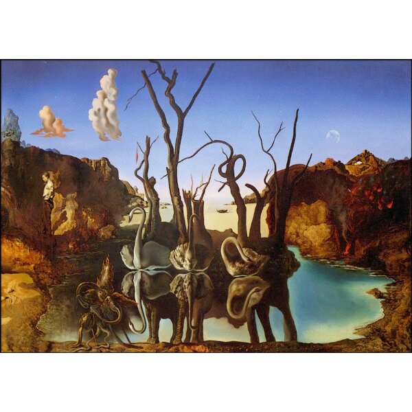 Salvador Dali. Schwäne, die Elefanten widerspiegeln, 1937