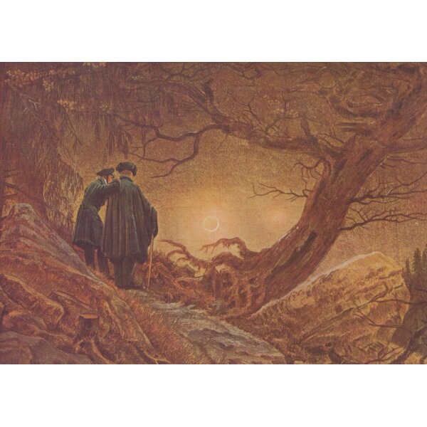 Caspar-David Friedrich. Zwei Männer i.Betrachtung d.Mondes