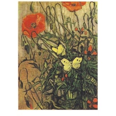 Vincent van Gogh. Klatschrosen und Schmetterlinge, 1890