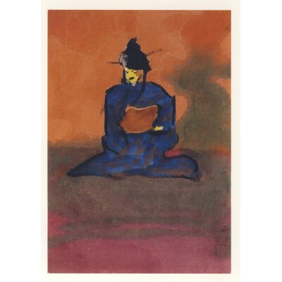Emil Nolde. Sitzender Schauspieler, Aquarell 1913