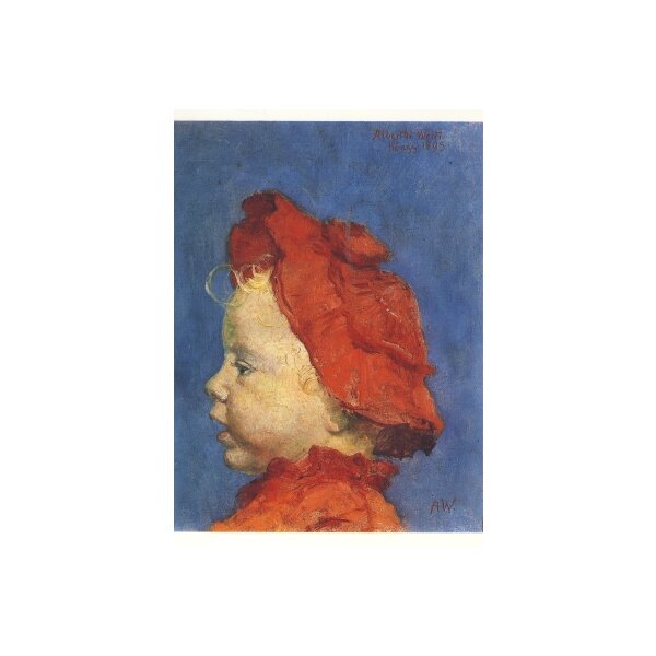 Albert Welti. Alberti, vor blauem Grund, 1895