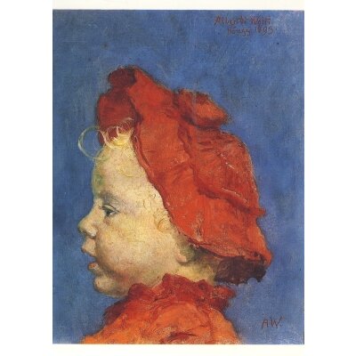 Albert Welti. Alberti, vor blauem Grund, 1895