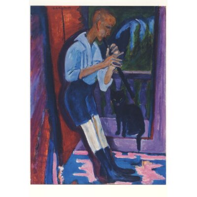 Ernst Ludwig Kirchner. Der Flötenspieler (Hans...
