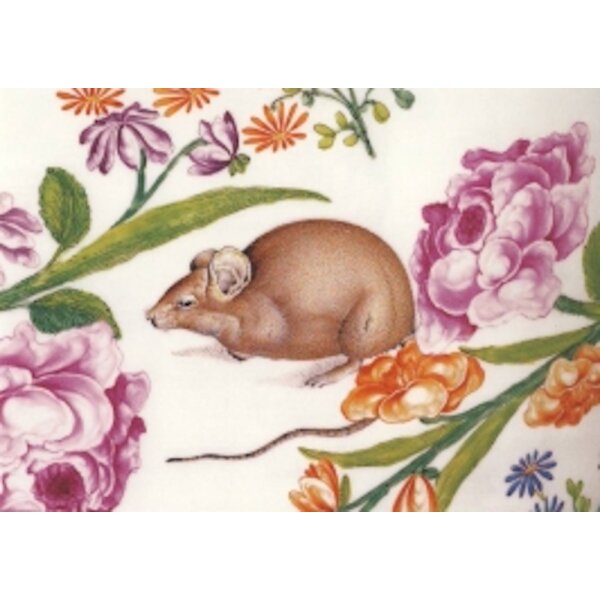 Ovale Terrine mit Maus und Eidechse (Detail), 1735/40. KK
