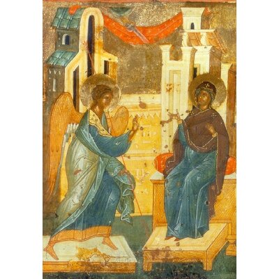 Moskauer Schule. Verkündung an Maria, um 1291