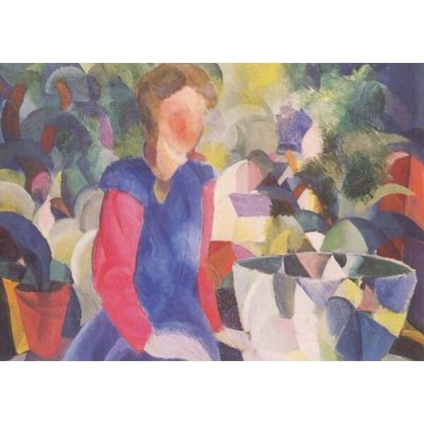 August Macke. Mädchen mit Fischglas, 1914.