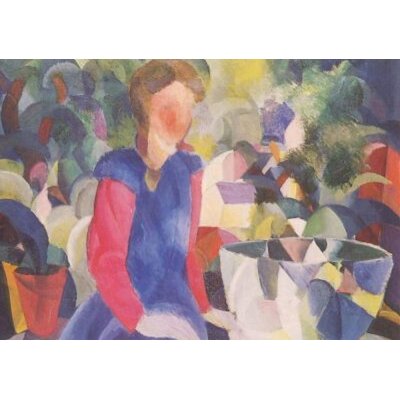 August Macke. Mädchen mit Fischglas, 1914.