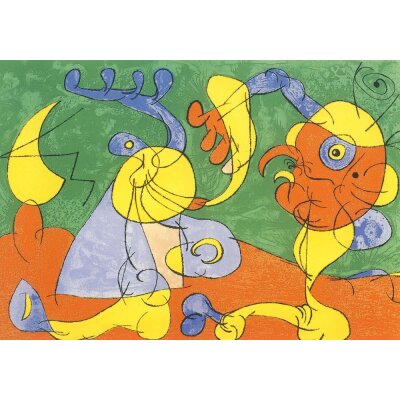 Joan Miró. Adlige in der Fallgrube, Lithographie