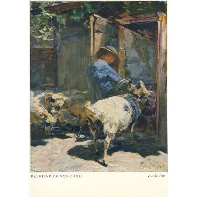 Heinrich von Zügel. Vor dem Stall