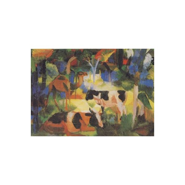 August Macke. Landsch.mit Kühen und Kamel. KK