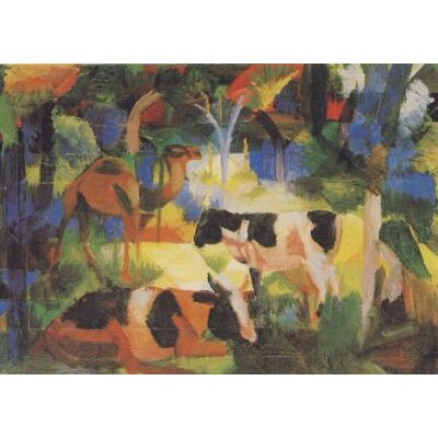 August Macke. Landsch.mit Kühen und Kamel. KK