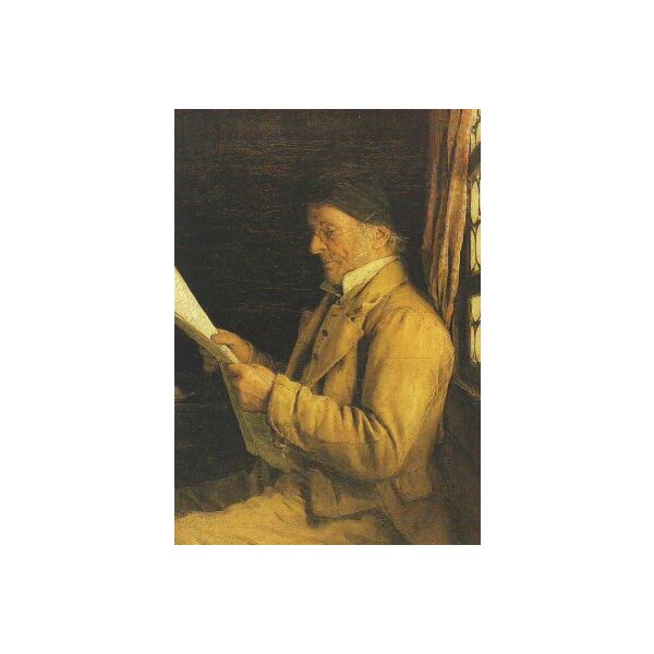 Albert Anker. Zeitungslesender Bauer am Fenster, 1881