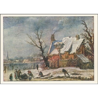 Esaias van de Velde. Winterlandschaft mit Eisläufern