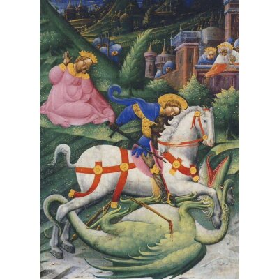 Der Hl. Georg kämpft mit dem Drachen, um 1450