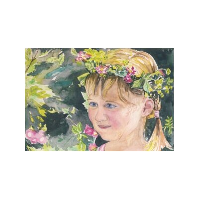 Anne C. Wenzel. Mädchen mit Blumenkranz