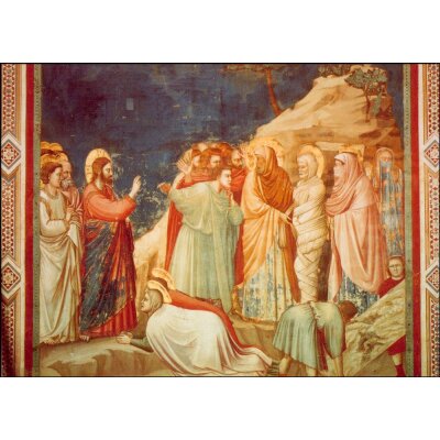 Giotto di Bondone. Erweckung des Lazarus