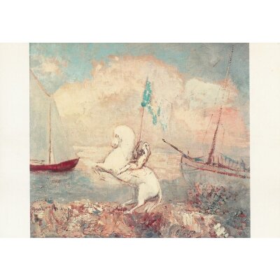 Odilon Redon. Weisses Pferd mit Reiterin
