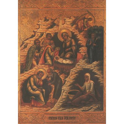 Geburt Christi. Russische Ikone, 19. Jh.