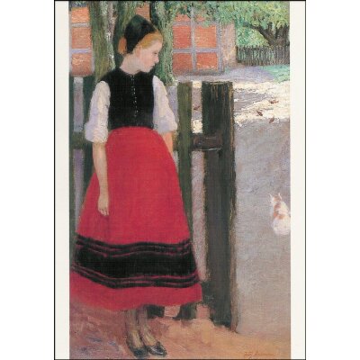 Fritz Mackensen. Mädchen am Gartenzaun, 1897