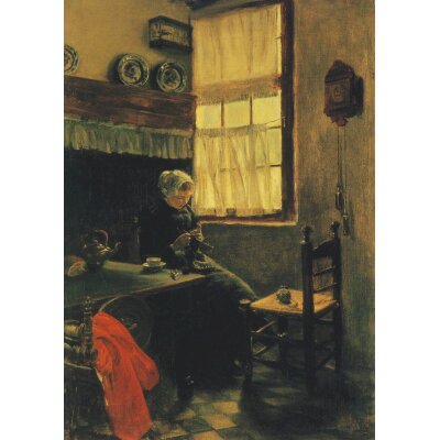 Max Liebermann. Strickende Bäuerin am Fenster