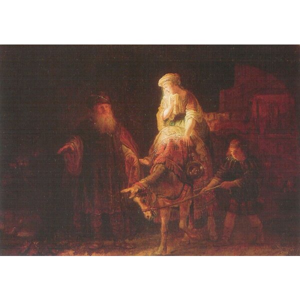 Rembrandt. Abraham schickt Hagar und Ismael fort, 1640