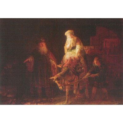 Rembrandt. Abraham schickt Hagar und Ismael fort, 1640