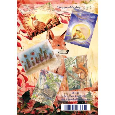 Set "Tiere im Herbst" mit 5 Karten