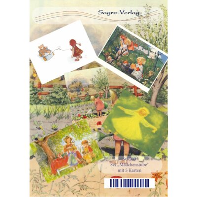 Set "Mädchenstube" mit 5 verschiedene Karten