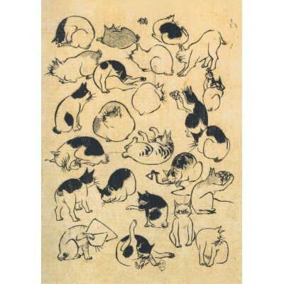 Utagawa Hiroshige. Katzen, 1850