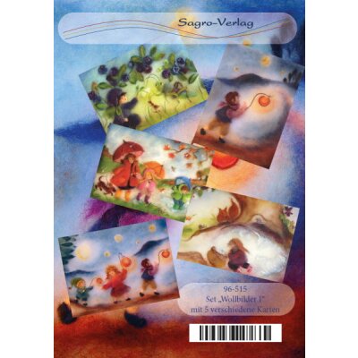 Set "Wollbilder I" mit 5 verschiedene Karten