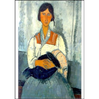 Amedeo Modigliani. Zigeunerin mit Kleinkind, 1919