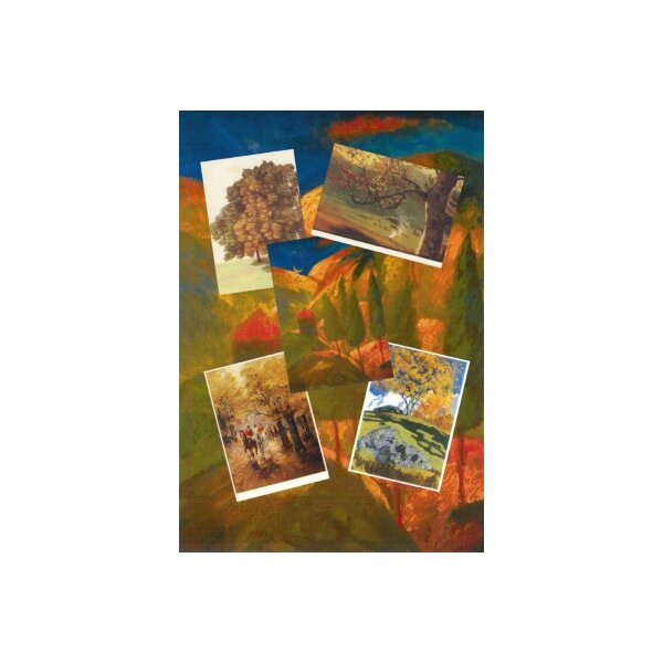 Set "Herbstbäume II" mit 5 verschiedene Karten
