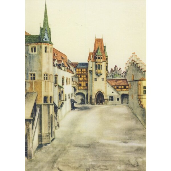 Albrecht Dürer. Hof der Innsbrucker Burg, 1494