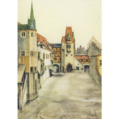 Albrecht Dürer. Hof der Innsbrucker Burg, 1494