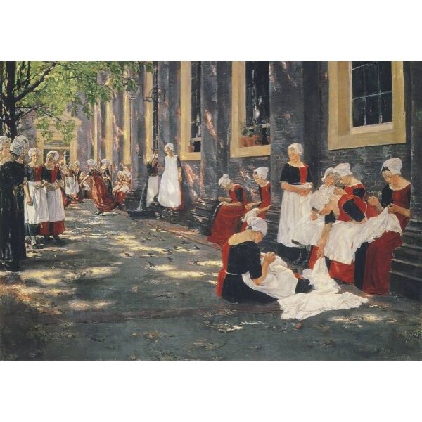 Max Liebermann. Der Hof des Weisenhauses in Amsterdam