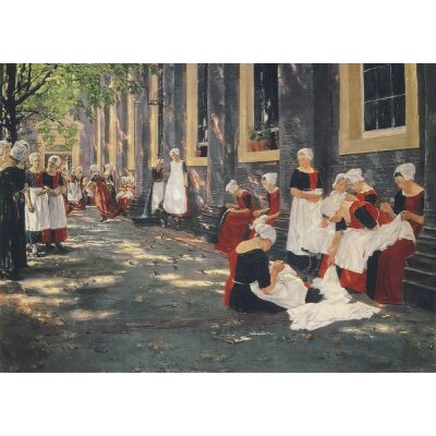 Max Liebermann. Der Hof des Weisenhauses in Amsterdam
