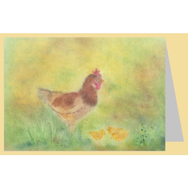 Andrea Reiß. Huhn mit Küken
