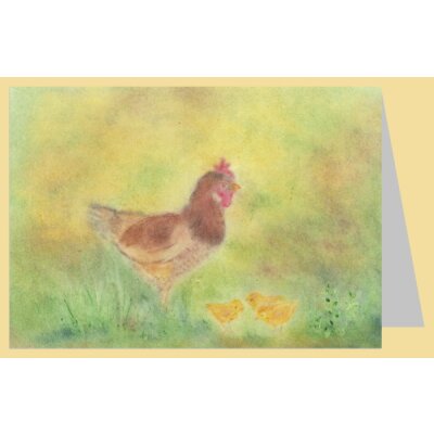 Andrea Reiß. Huhn mit Küken