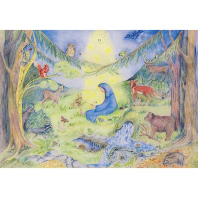 Michaela Reichert. Besuch der Tiere. 47x31cm