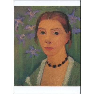 Modersohn-Becker. Selbstbildnis vor grünem...