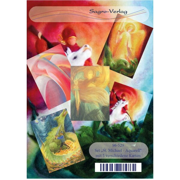 Set "St. Michael - Aquarell" mit 5 verschiedene Karten
