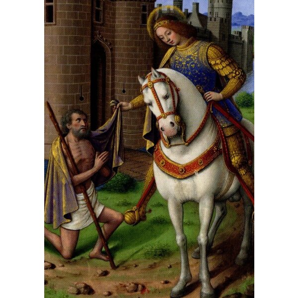 Jean Bourdichon. St. Martin teilt seinen Mantel, um 1500