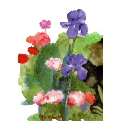 Ferdinand Gehr. Iris und Steinnelken, 1990
