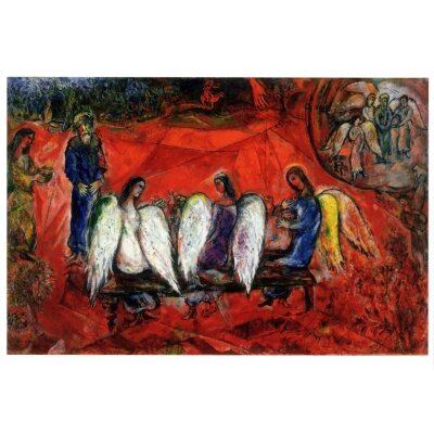 Marc Chagall. Abraham und die drei Engel, 1966