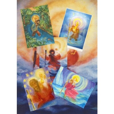 Set "St. Christophorus" mit 5 verschiedene Karten