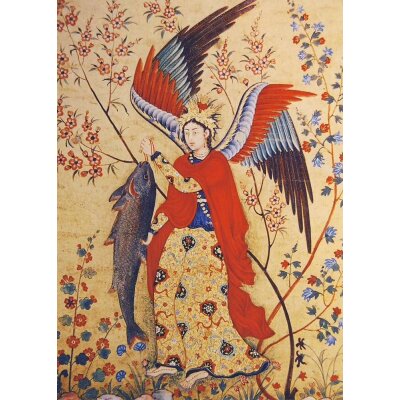 Mongolische Schule. Raphael, Engel des Tobias, 16/17 Jh. KK